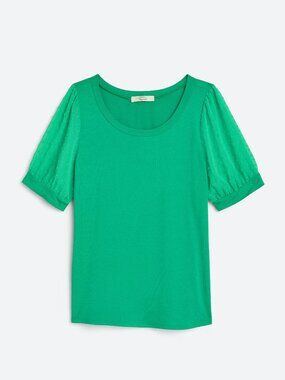 Beacon - Kennedy Puff Sleeve Knit Top - Green - Size Small - Stitch Fix